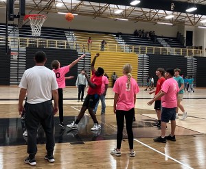 winter special olympics basketball game