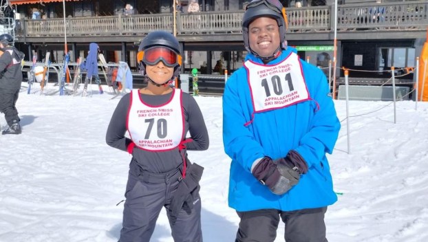 Special Olympics skiiers