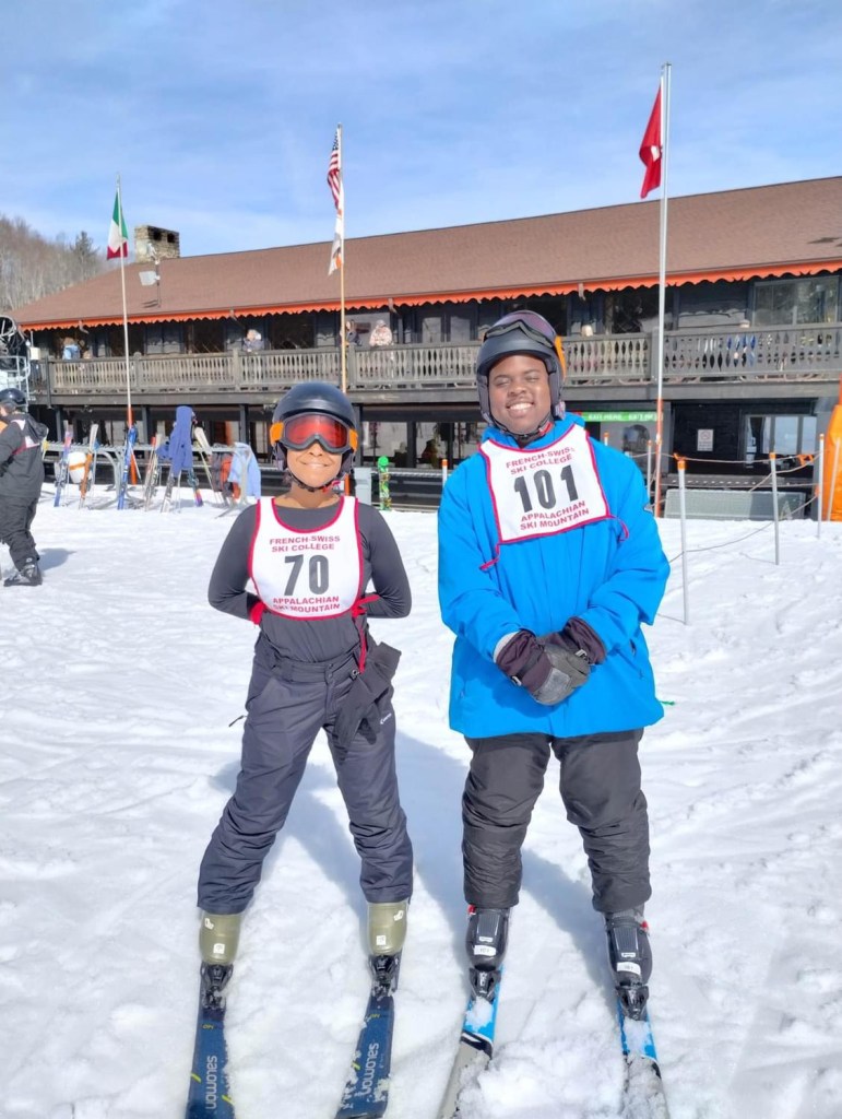 Special Olympics skiiers