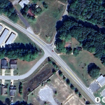 dangerous intersection aerial view