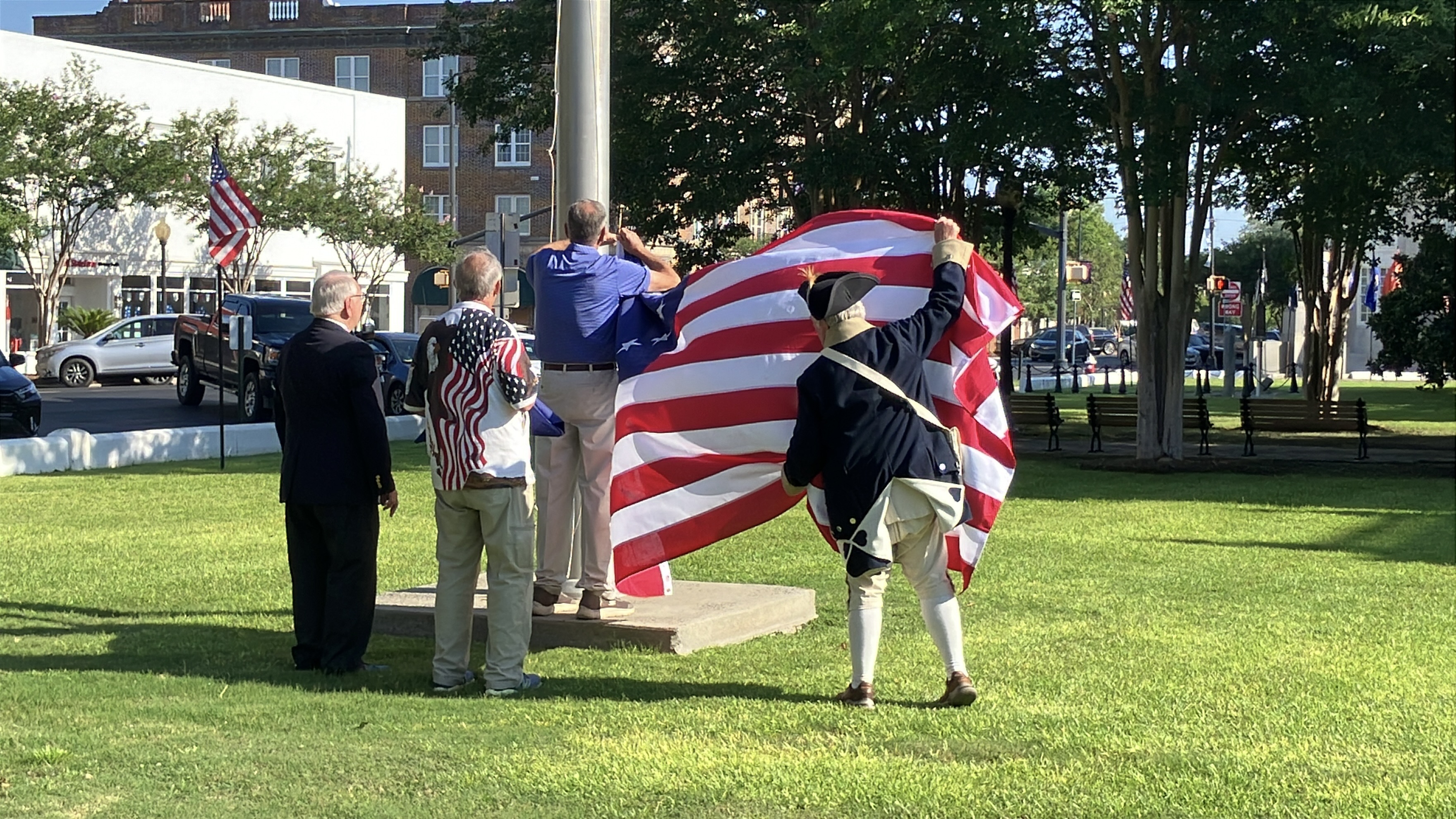 Flag raising ceremony