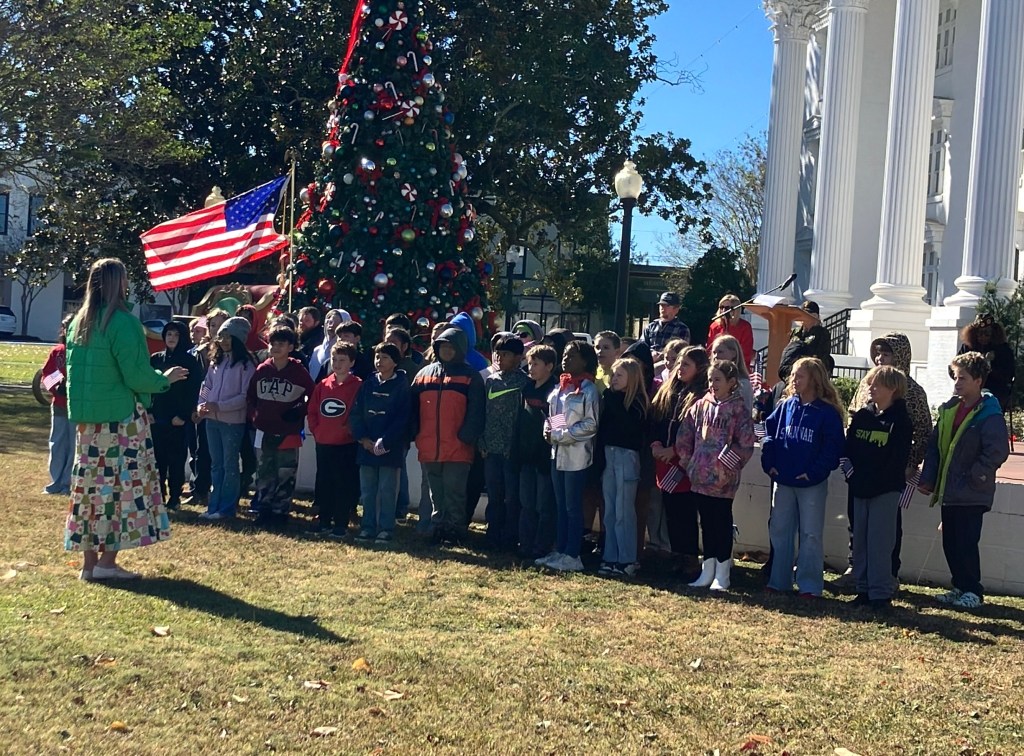 GEAR students sing on Veterans Day
